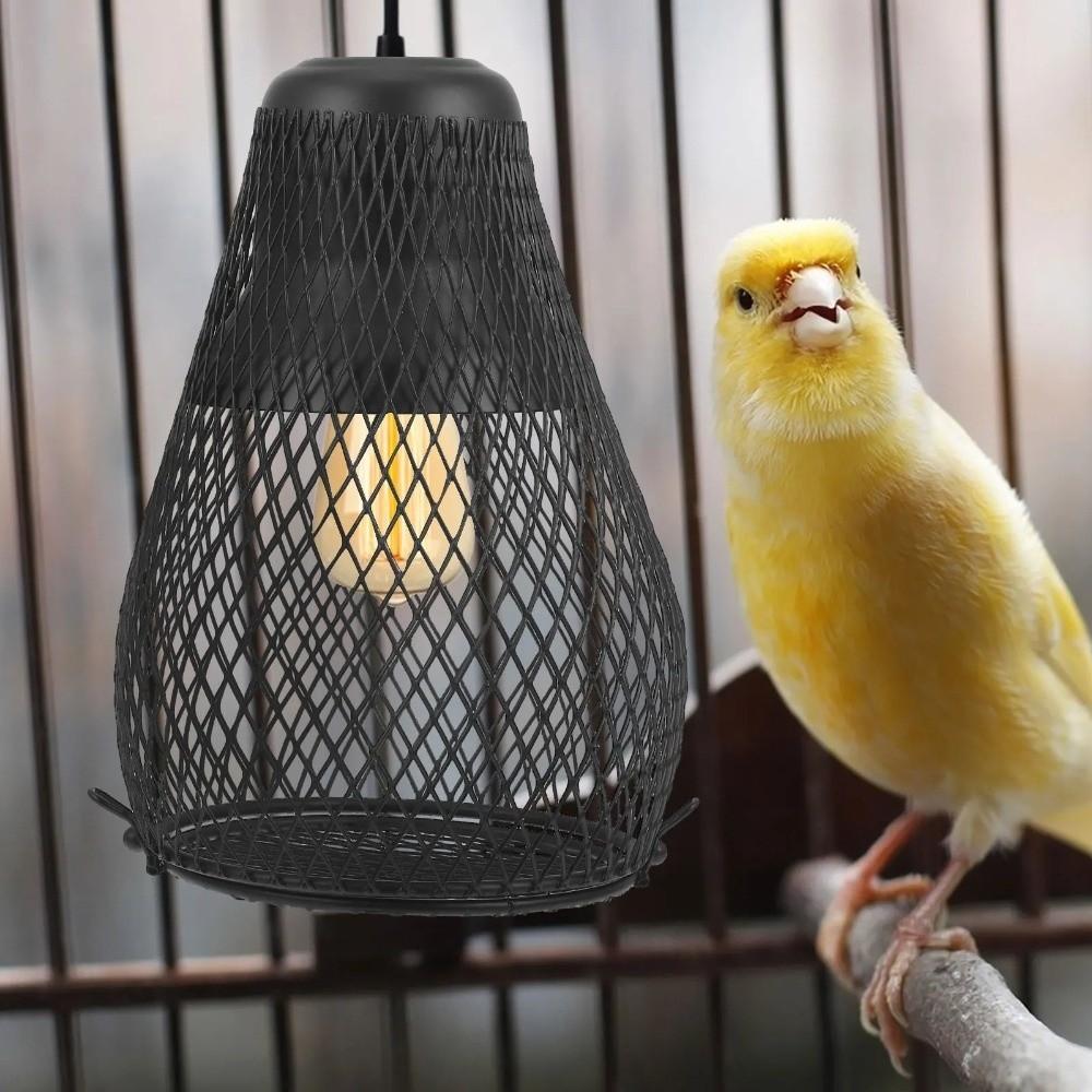 Ceramic Heat Emitter Pet Heating Lampshade Iron Mesh Dome Anti-scald Lampshade Pet Coop
