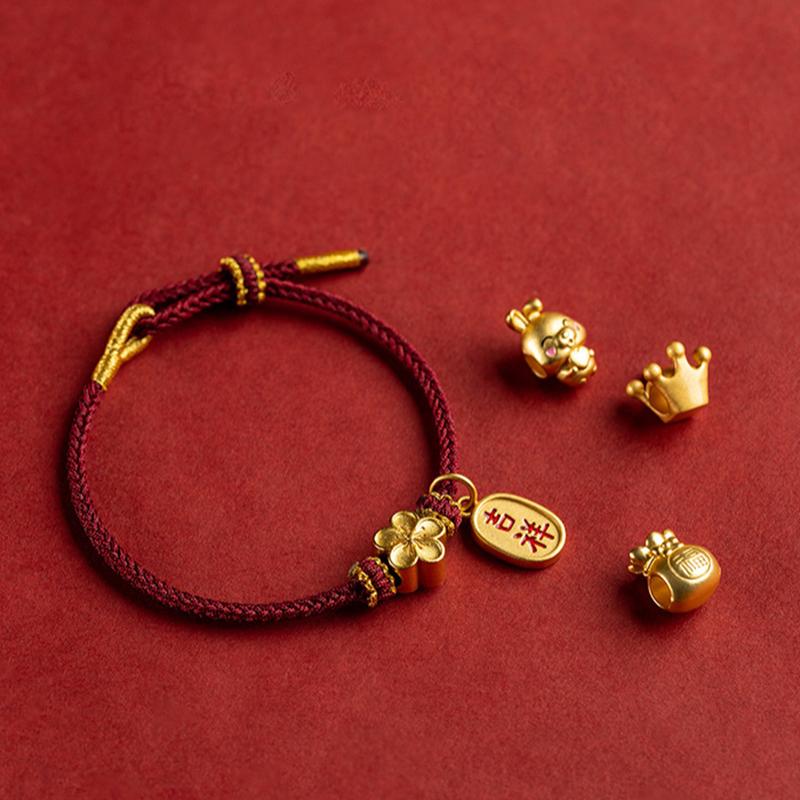 Сплетенные вручную регулируемые по размеру браслеты из красной нити для взрослых и детей, винтажные браслеты на удачу из веревки, подарок