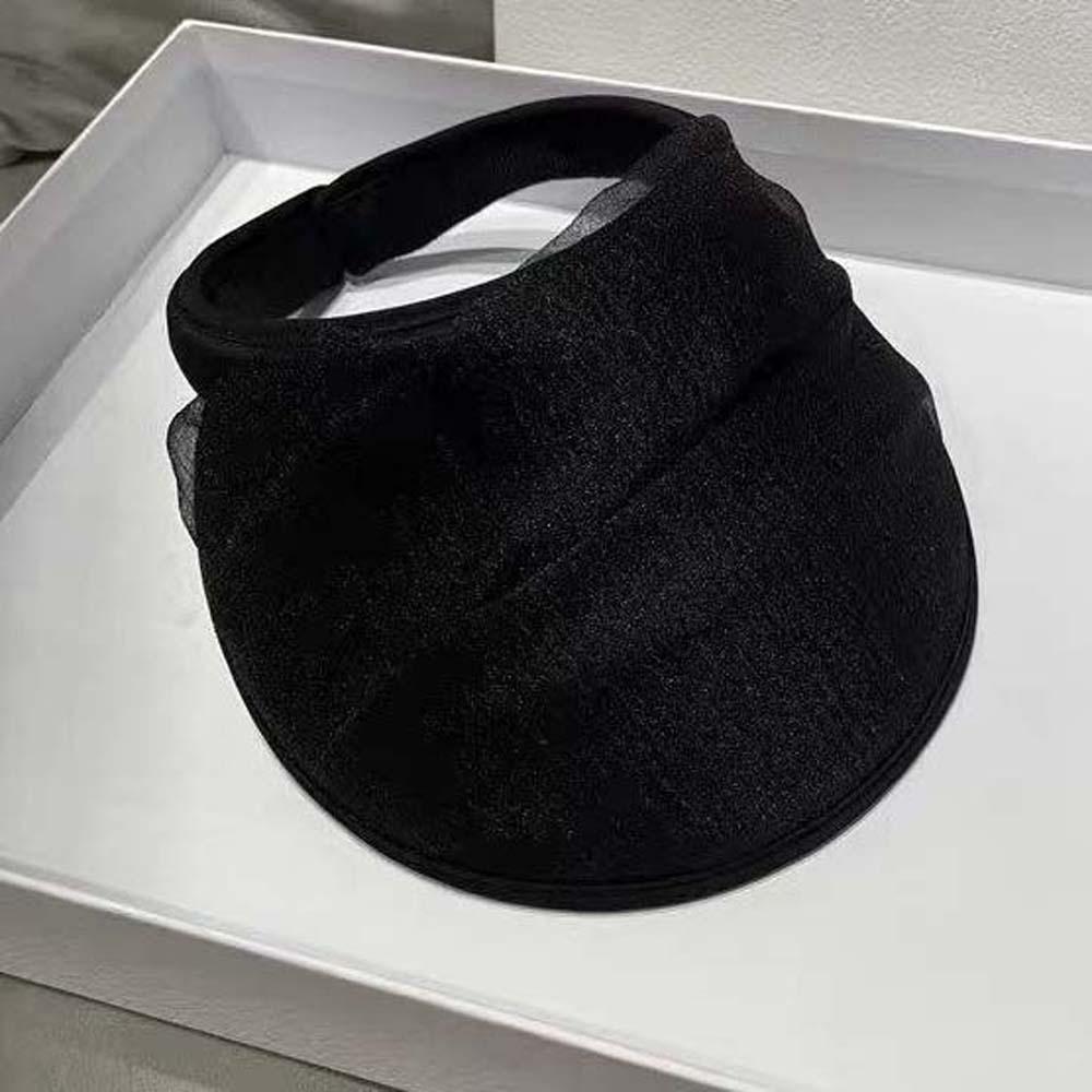 Solid Color Folding Sunshade Hat Portable Sunscreen Empty Top Hat Wide Brim Visor Caps Vacation