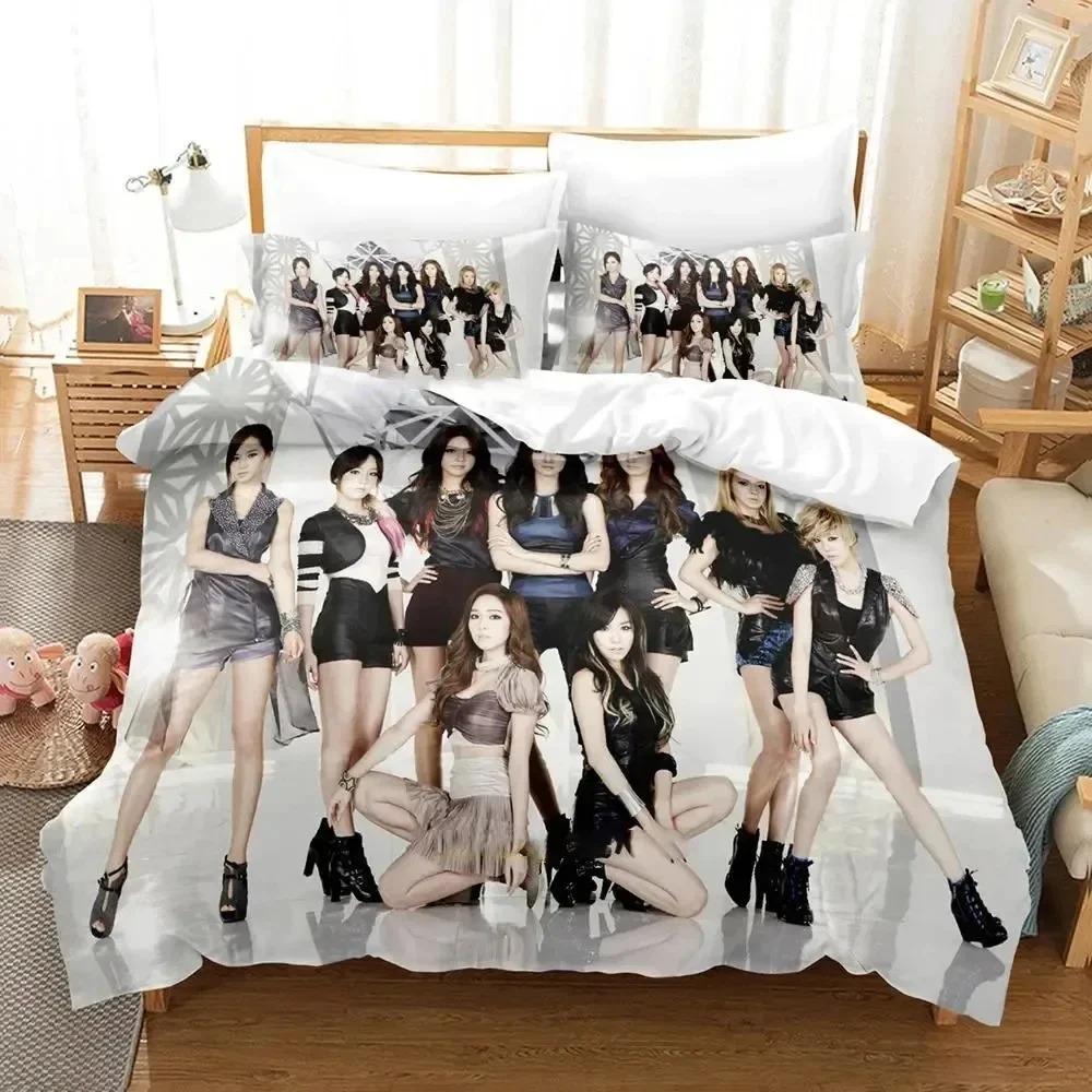 Комплект постельного белья Kpop Girls Generation, пододеяльник, комплект постельного белья, пододеяльник, наволочка, одеяло размера «king-size», комплект постельного белья для мальчиков и взрослых