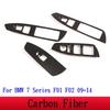 Для BMW 7 серии F01 F02 G11 G12 ABS серебро/углеродное волокно автомобильный переключатель подъема окна кнопка рамка крышка отделка наклейки автомобильные аксессуары