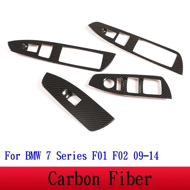 Для BMW 7 серии F01 F02 G11 G12 ABS серебро/углеродное волокно автомобильный переключатель подъема окна кнопка рамка крышка отделка наклейки автомобильные аксессуары