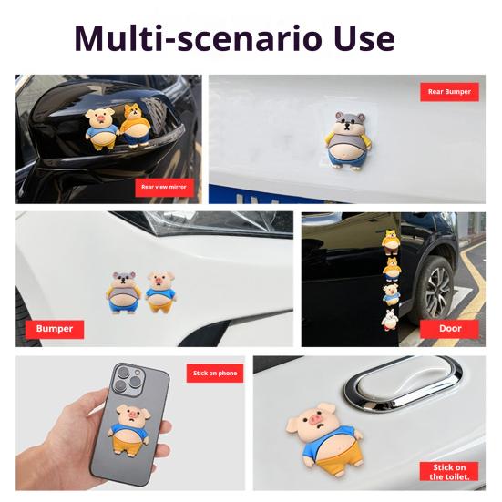2Pcs Anti-Collision Sticker for Cars And Homes Soft Silicone Buffering Tool for Doors Walls Corners Cushions Bumps And Noise Cute Squeezable Doll