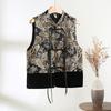2025 Type Unique Chic Super Good-looking Vest Spring Jacquard Stand-up Collar Buckle Outer