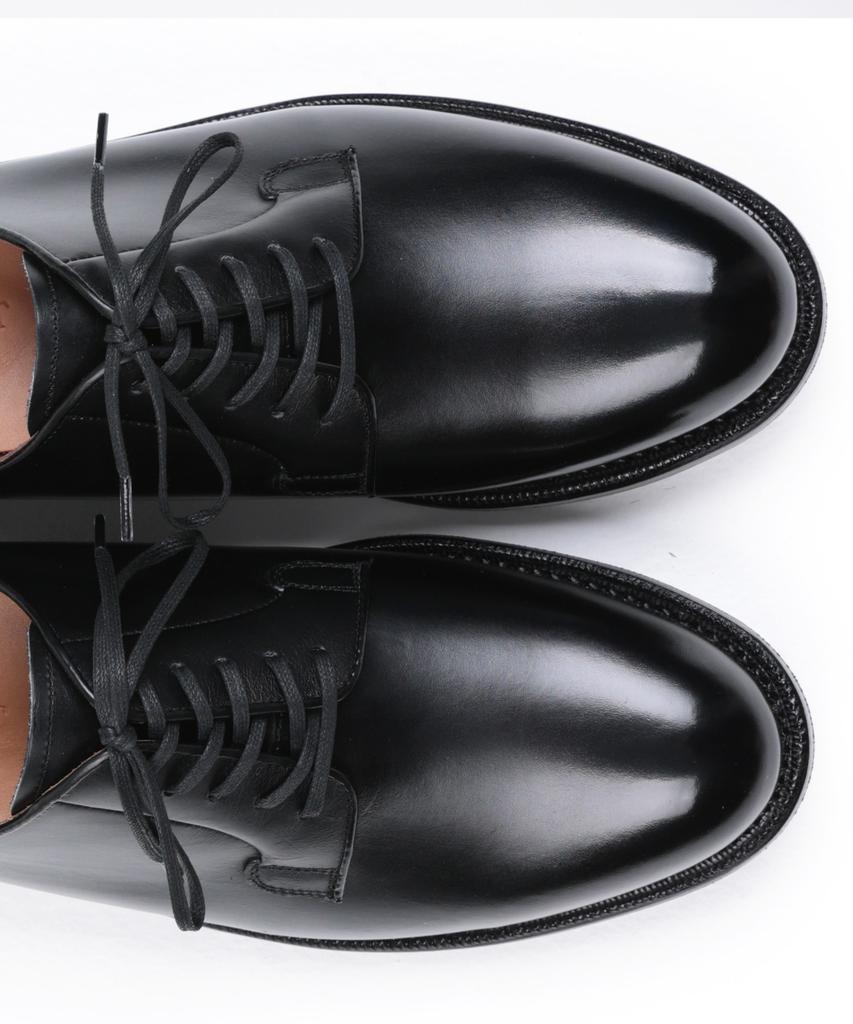 Brenowelt 554 Navy Black Derby Shoes Goodyear Welt Navy Lows
