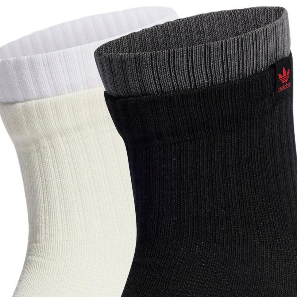 Men's Adidas Originals Crew Socks Unisex 2 Pack Ivory/Black