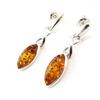 Les Trésors De Lily [J0039] - Silver Earrings 'Inspiration' Amber Silver (rhodium-plated) - 30x8 Mm