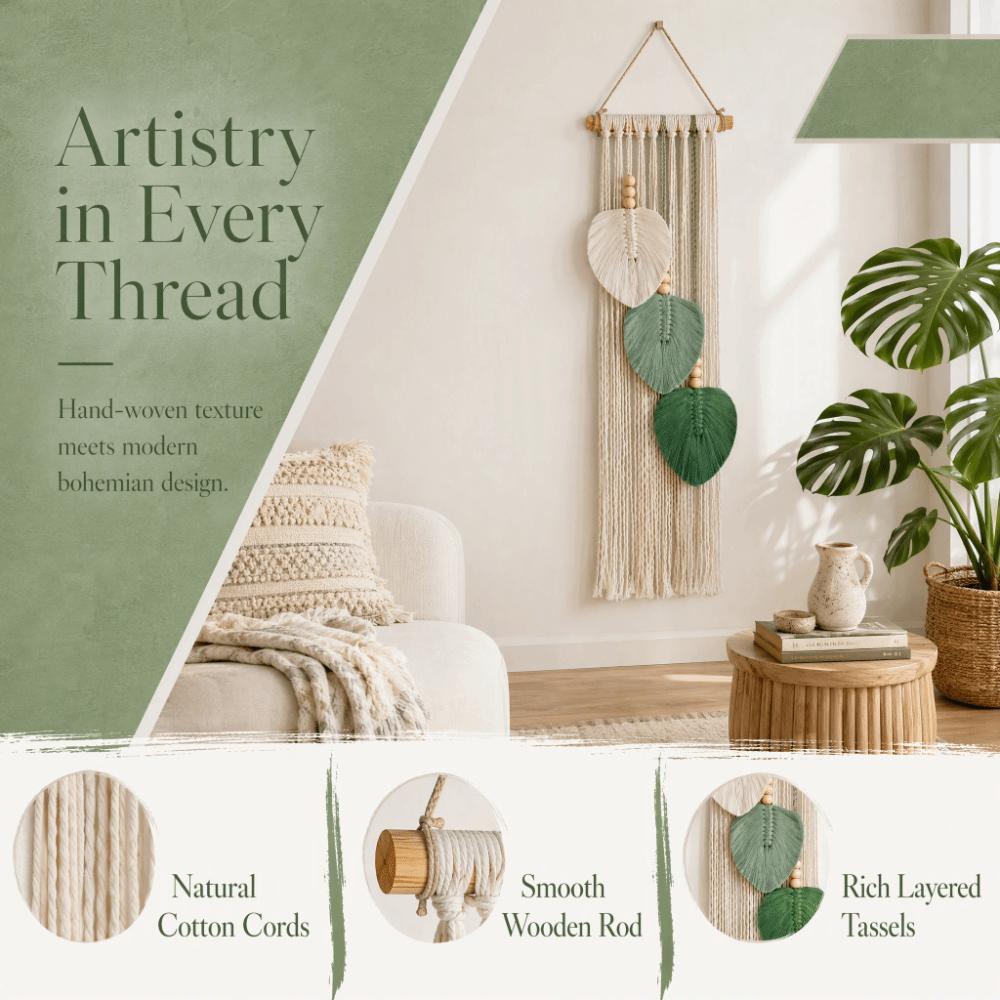 7.87x25.98in Macrame Wall Hanging Cotton Macrame Wall Art Chic Boho Wall Decor For Nursery