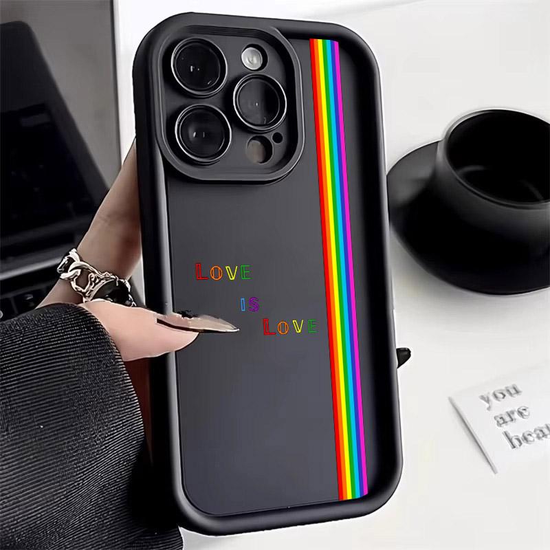 LGBT Rainbow Pride Flag Lesbians Soft TPU Case For iPhone 16 15 11 13 14 12 Pro Max 15 Plus Mini Case 16Pro Silicone Phone Cover