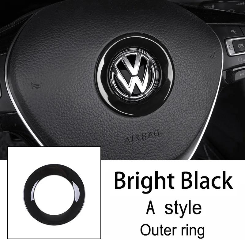 Car Steering Wheel Emblem Sticker Interior Accessories For Volkswagen GTI Polo Golf Passat Scirocco Beetle Tiguan Magotan