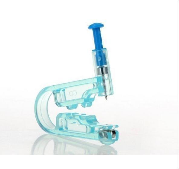 Ear Piercing Gun Safety Asepsis Tool Needle Disposable Body Kit Gem Earring Stud