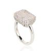 UNI.J [Ir248] Luxury Pave Silver Ring