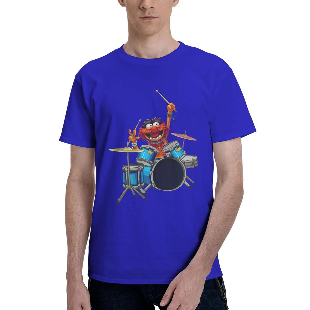 Animal Drummer The Muppets Show Men TShirt Oversized T Shirts Mens ONeck Cotton Tees Short Summer Male
