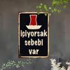 Ретро Турецкий Чай Металлическая Вывеска Винтажная Чашка для Чая Настенное Искусство Водонепроницаемая Декор Кафе Бара Дома