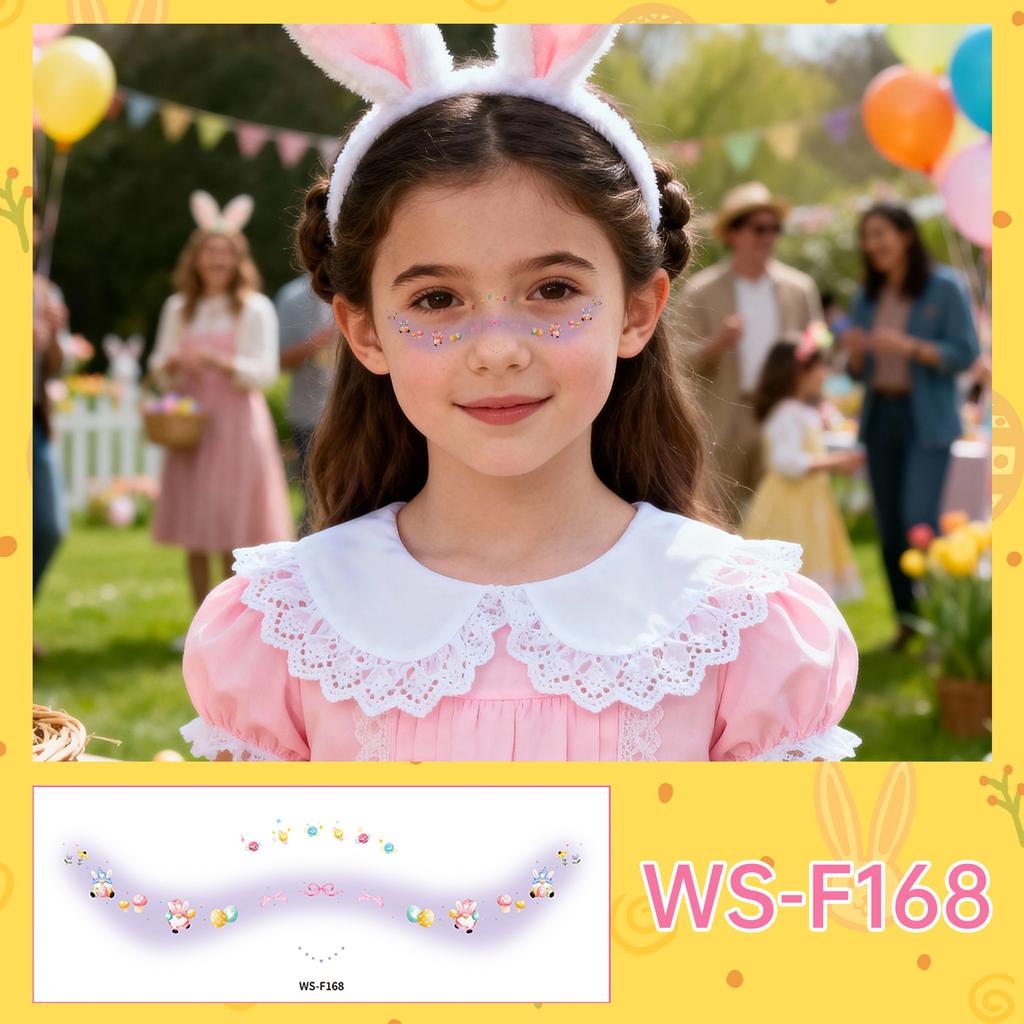 Новое поступление Пасхальные наклейки-тату для макияжа Яйцо Лицо Праздничная вечеринка Милый Кролик Дети Сделай сам