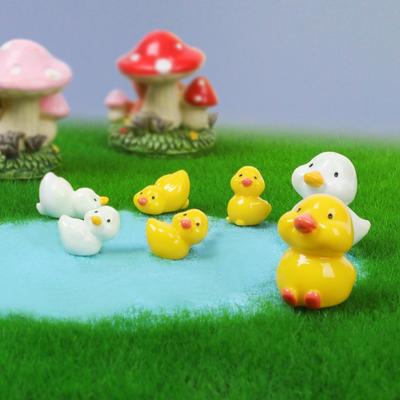 12 шт. DIY Милая Утка Милая Кукла из Зерна Креативный Дом Смола Микро Пейзаж Украшение Маленькая Фигурка