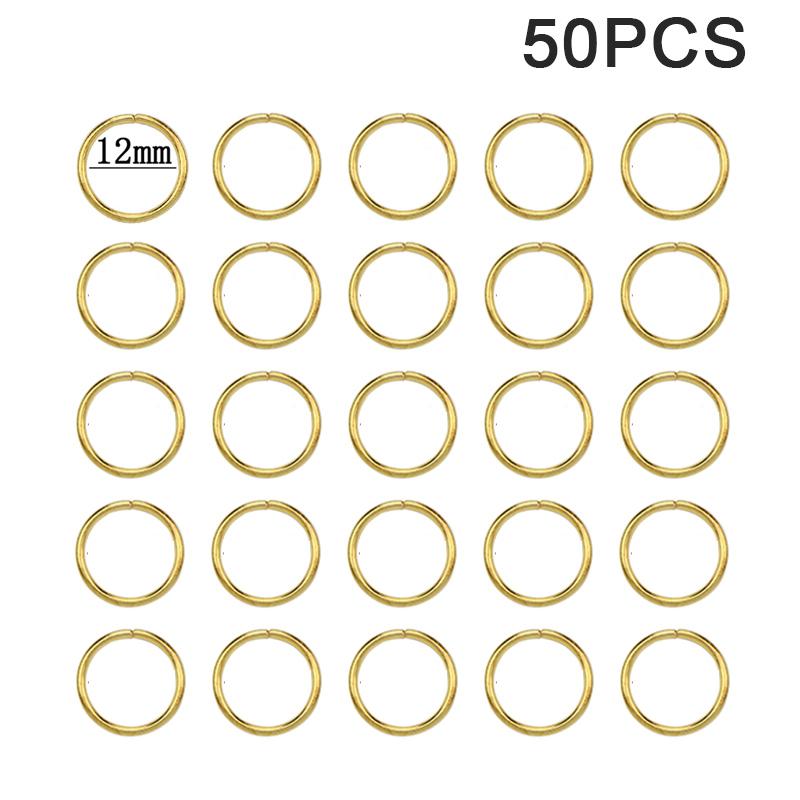 50 шт., кольца для кос, дреды, бусины, кольцо, аксессуары для укладки волос