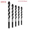 Triangular Shape Handle 5PCS Drill Bits Wood 3/4/5/6/6mm Brick