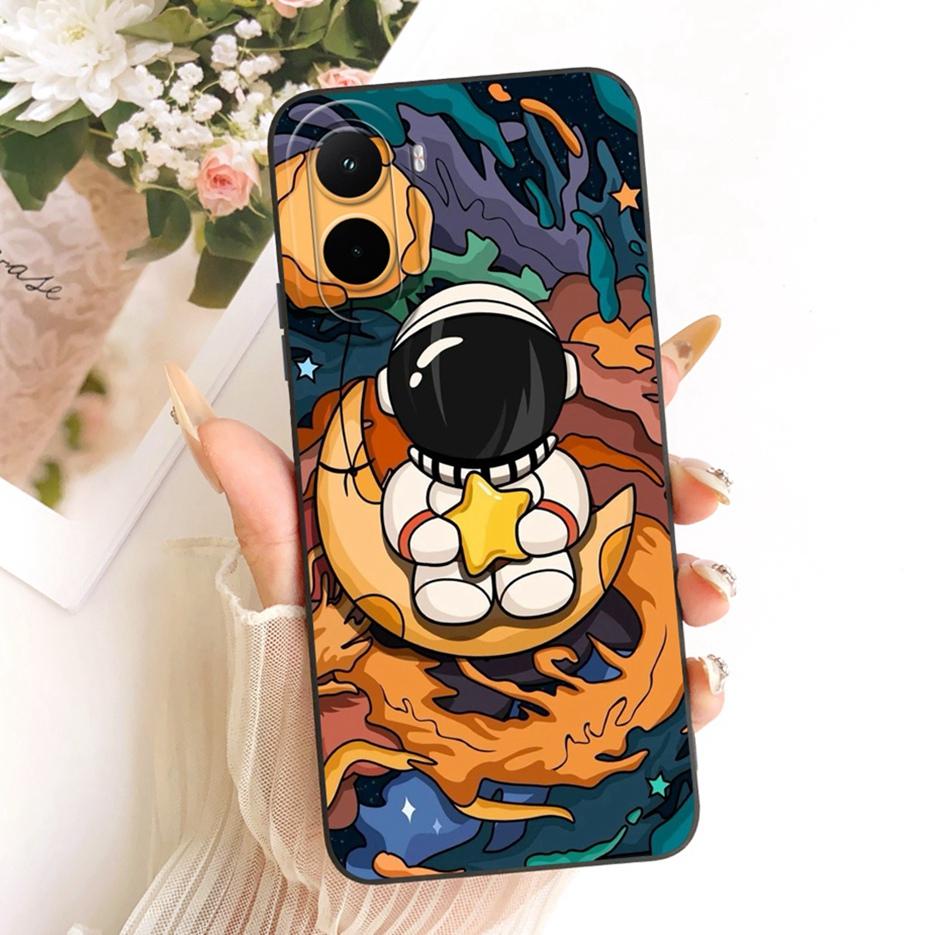 Для Xiaomi Poco M7 4G Чехол Милый Динозавр Астронавт Расписная Крышка Мягкий Силиконовый Чехол для Телефона Для Xiaomi Poco M7 Plus M7Plus 5G Сумки