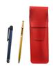 Тонкий пенал из воловьей кожи, красный металлический стикер, синий и тонкая шариковая ручка, 60 шт., золотой набор ASR-ALL-SV60KBP