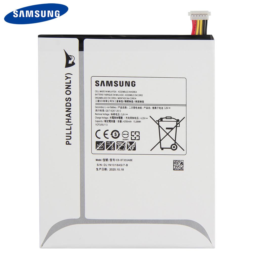 Оригинальный перезаряжаемый литиевый аккумулятор для Samsung GALAXY Tab A 8.0 T355C Tab5 T350 P355C P355M T355 EB-BT355ABA EB-BT355ABE Аккумулятор для планшета 4200 мАч