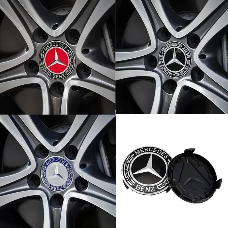 CSG1 for 75mm Car Wheel Center Hub Caps Cover For Mercedes Benz B/C/E/S Class A Class C200L GLC GLK CLA Accessories