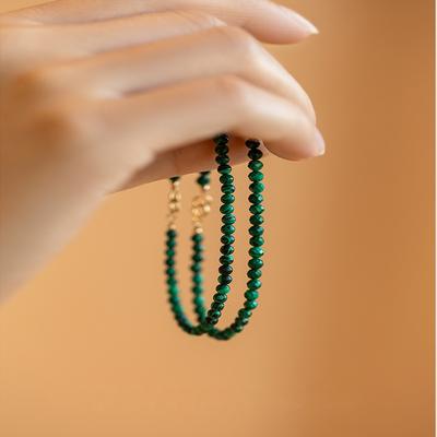 3 мм зеленый малахитовый браслет женский очень тонкий браслет с кристаллами драгоценный камень прекрасный браслет подарок пара ювелирных изделий