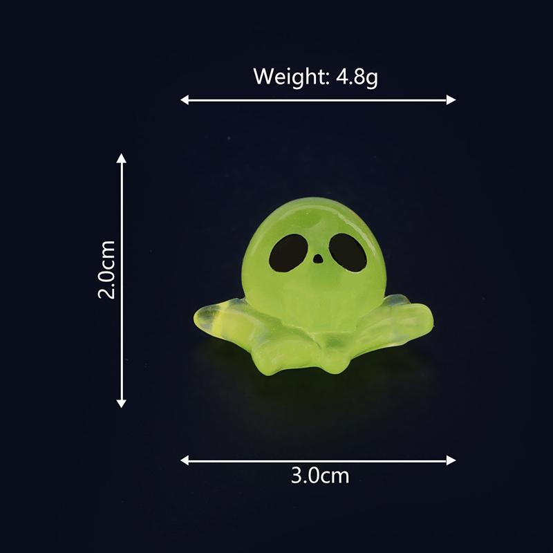 Мини светящийся Хэллоуин украшение летучая мышь тыква скелет призрак микро пейзаж кукольный домик модель автомобиля интерьер домашнего рабочего стола украшение