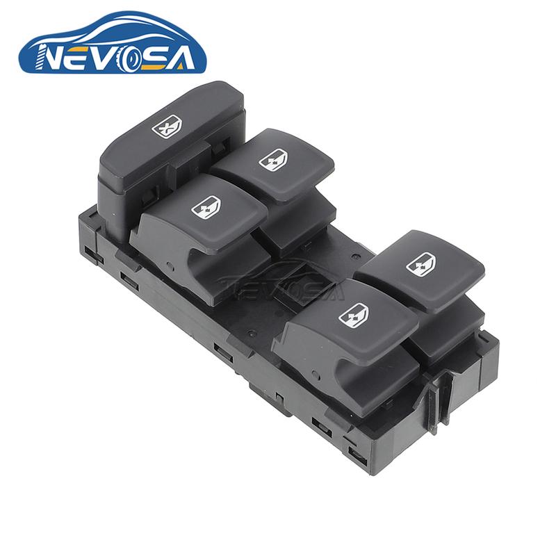 NEVOSA 6V1959857A For Skoda Fabia Rapid 2013 2015 Driver Door Master Window Control Switch Cuntrol Button 5JB959857 Green light