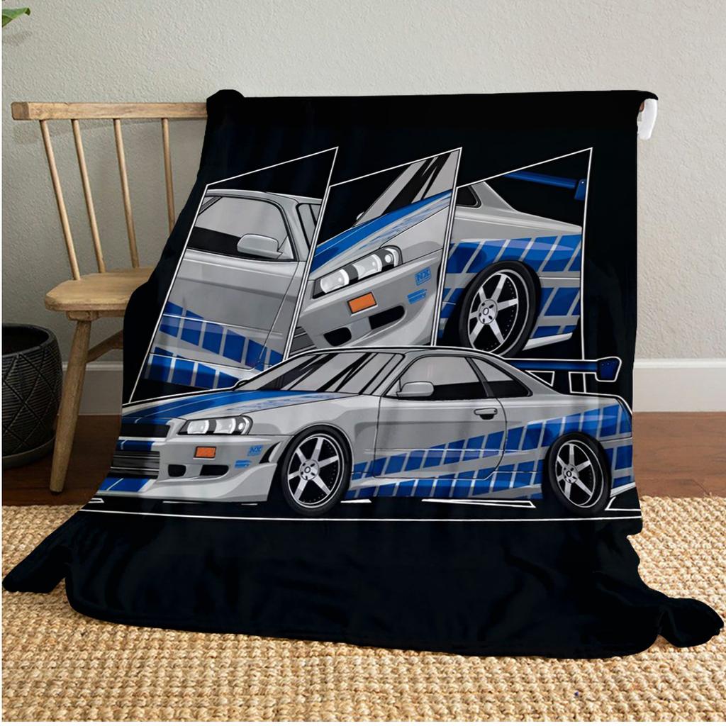 Fast Furious Cars Blanket Soft And Portable All Season Home Bed Sofa Blanket Office Travel Nap Break Warm Blanket