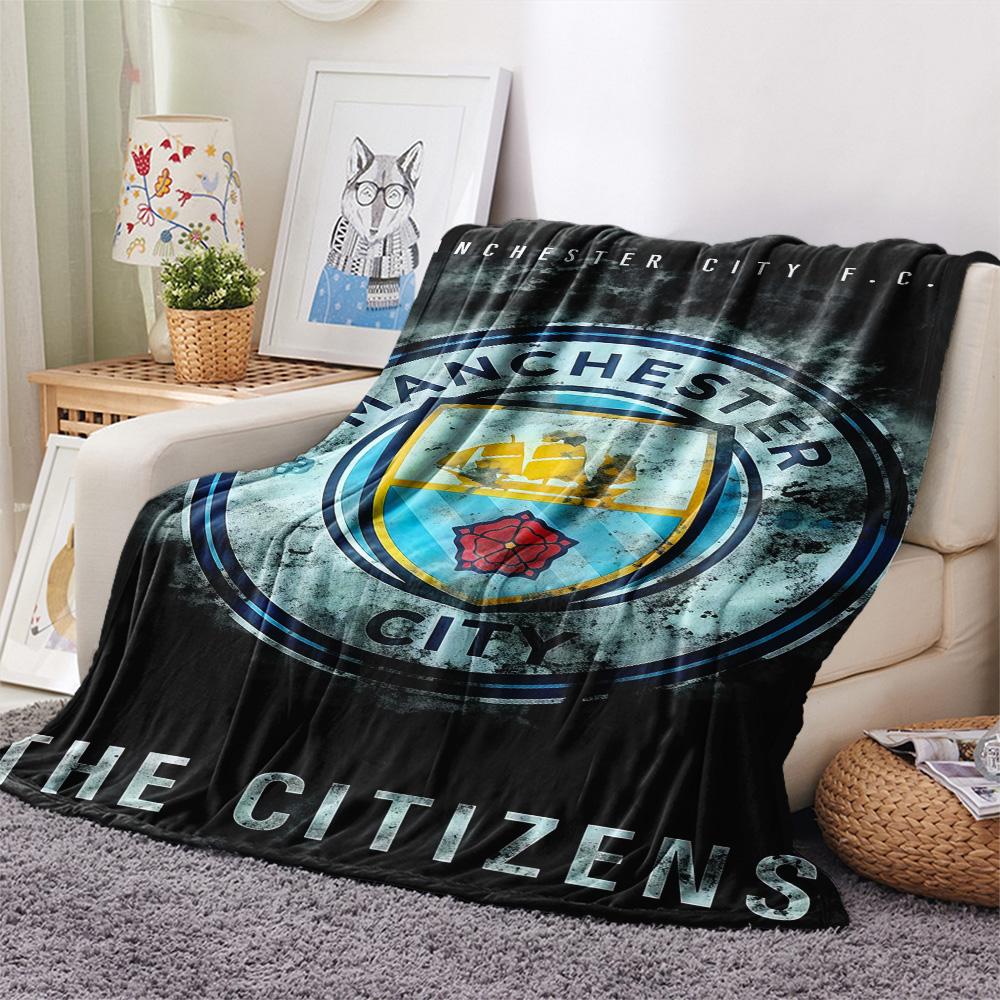 MCFC Print FlAannel Blanket, High quality Comfortable for All Seasons, Home Decor, Warmth and Comfort