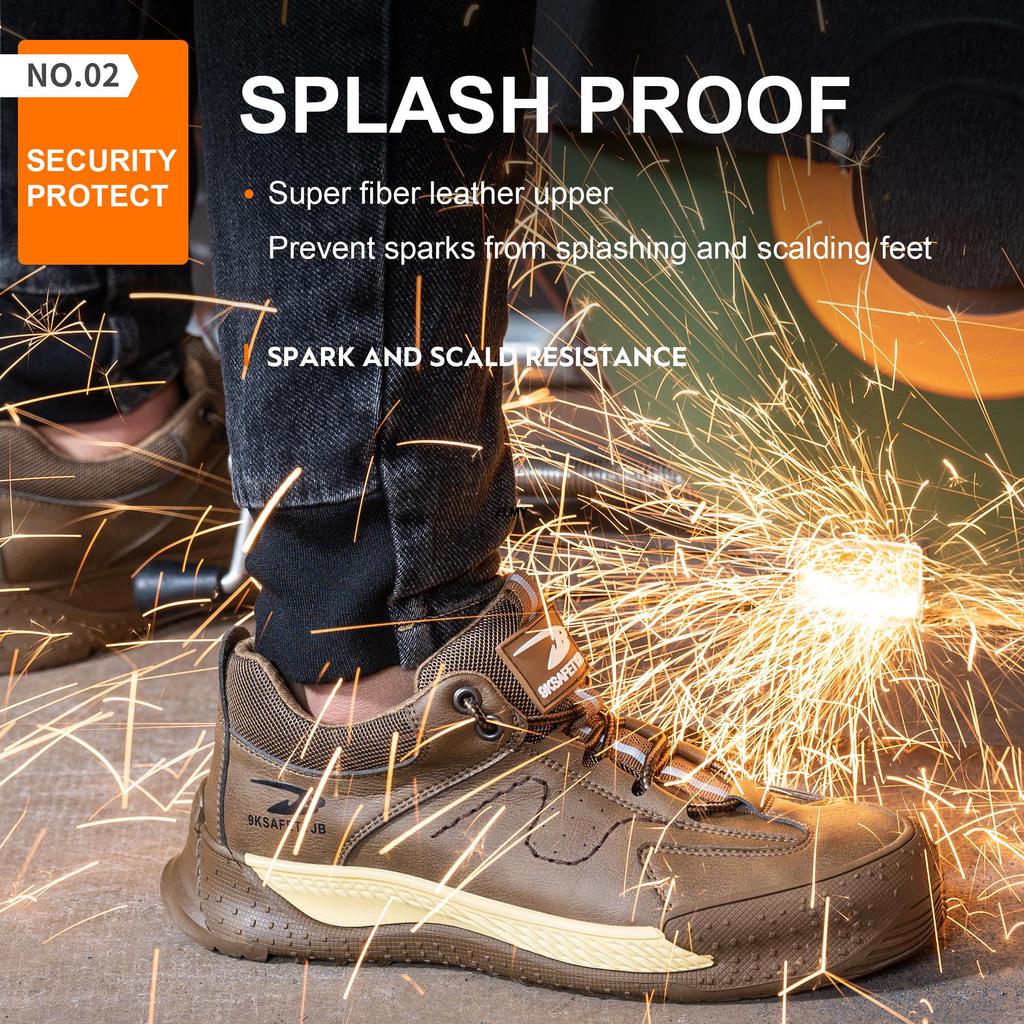 New Men Safety Shoes Composite Toe Insulated 6KV Man's Welder Shoes Anti-spark Anti-stab Work Safety Boots Male Protective Boots