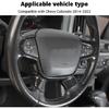 Carbon Fiber Steering Wheel Decoration Cover Trim For Chevrolet Colorado 2014+