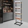 4 Tiers Wood Board Champagne Glasses Rack,Black 155cm Champagne Glass Holder Floor Mounted for Party,Weddings