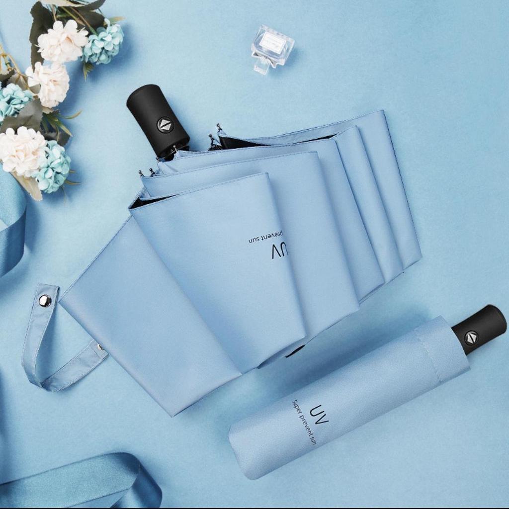 Женский автоматический складной зонт от солнца и дождя с защитой от УФ-лучей и логотипом