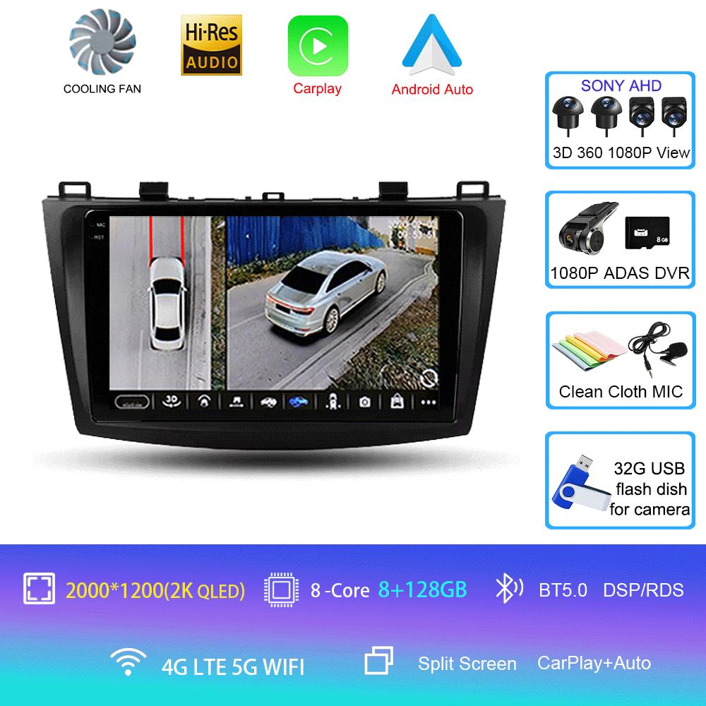 Android 14 Car Radio For Mazda 3 II For Mazda3 BL 2009 - 2013 Multimedia Video Player Navigation stereo GPS No 2din 2 din dvd