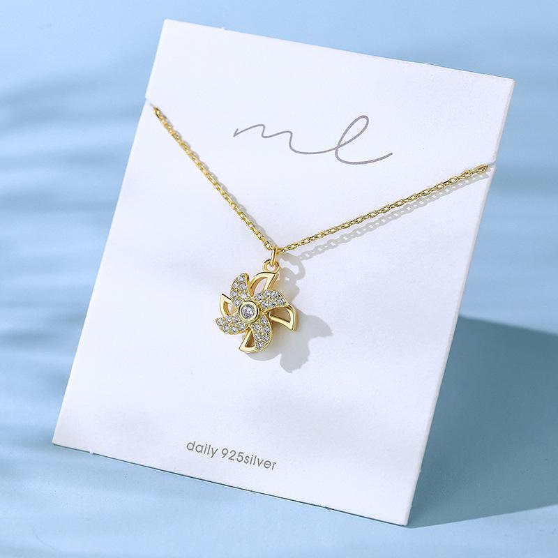 Ожерелье с вращающейся мельницей для женщин, подвеска-подвеска на ключицу