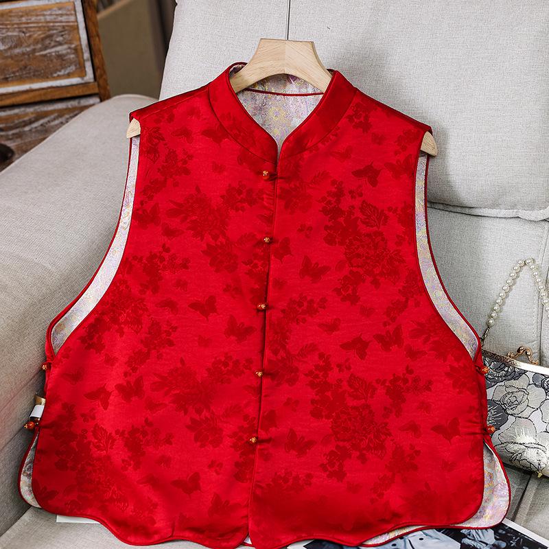 New 2026 Two-Sided Chinese National Style Chic Slimming Vest – Spring Fashion Women's Gilet