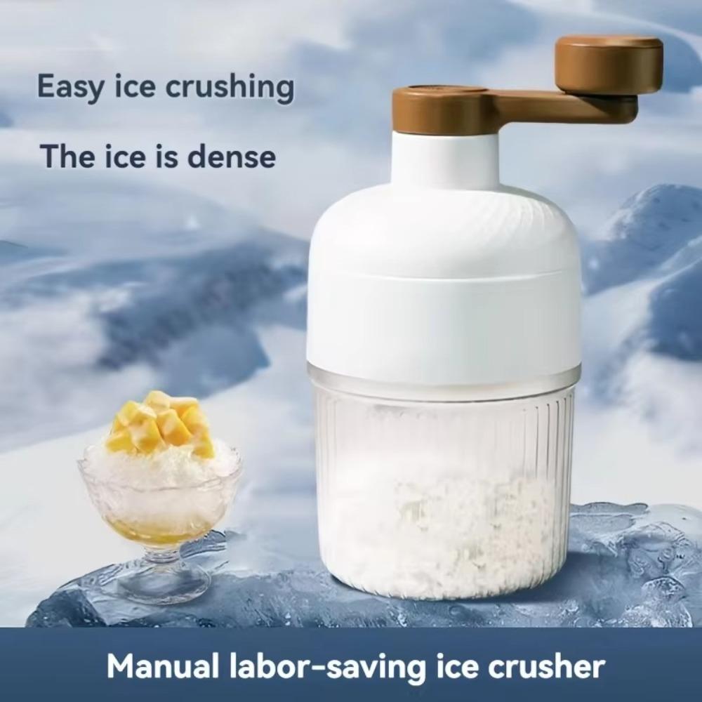 with Ice Cube Mold Mini Shaved Ice Machine Hand-Operated Small Hail Machine  Kitchen Tool