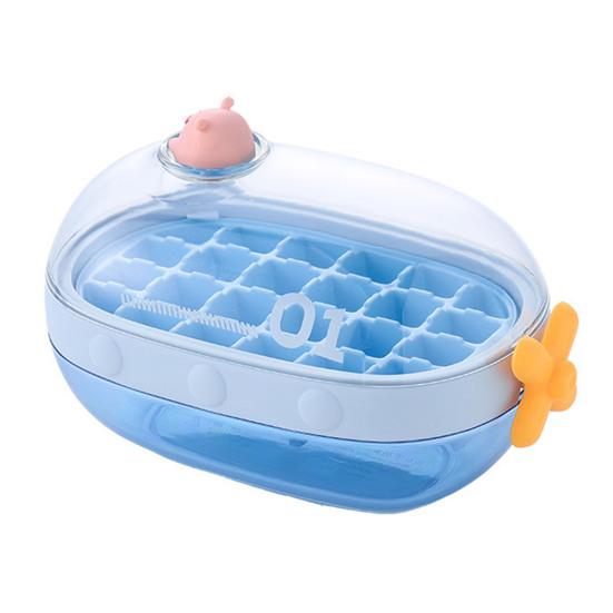 Форма для льда с откидной крышкой, складная форма для льда без помощи рук, для домашнего бара, герметичный льдогенератор без содержания бисфенола А для заморозки соков и напитков