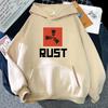 Game RUST Print Hoodie Loose Streetwear Men Pullovers Oversized Clothing Winter Sweatshirts Fleece Long Sleeve Sudaderas
