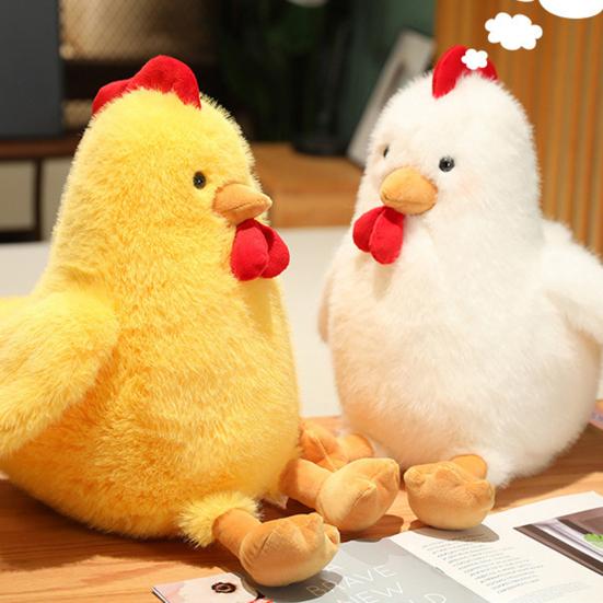 Плюшевая игрушка Курица Мягкий Хлопок Полностью Наполнена Милая Имитация Птицы Плюшевые Игрушки Компаньон Подушка для Дивана Набитое Животное Мультяшная Кукла Петуха Детская Игрушка
