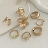2025 Vintage Metal Sea Star Shell Rings Set Petal Flower Water Drop Open Rings for Women Goth Geometric Ring Daily Zircon Gifts