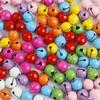 10Pcs/Lot Colorful Iron Loose Metal Beads Jingle Bells Christmas Decoration Pendants Diy Material Crafts Christmas Bells