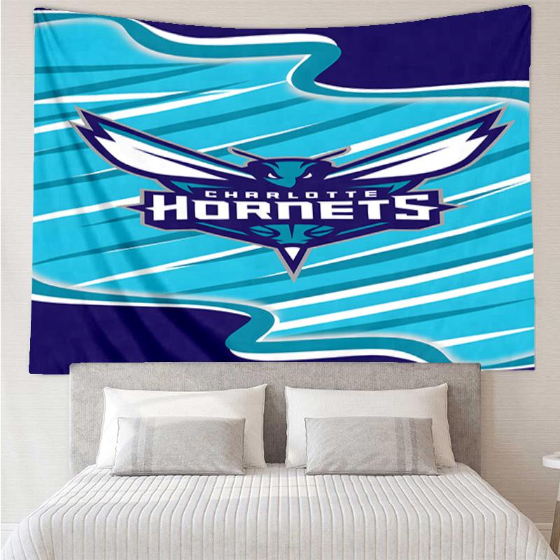 Charlotte-Hornets Logo Quick-Dry Tapestry Hanging for Bedroom,Livingroom, Playroom,Decor Art Room Wall Tapestry Holiday and Birthday Gifts