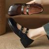 2024 Новые женские туфли Mary Janes Женские туфли-лодочки Элегантные туфли для офиса и карьеры Женские туфли на низком каблуке с пряжкой на ремешке для отдыха Женские