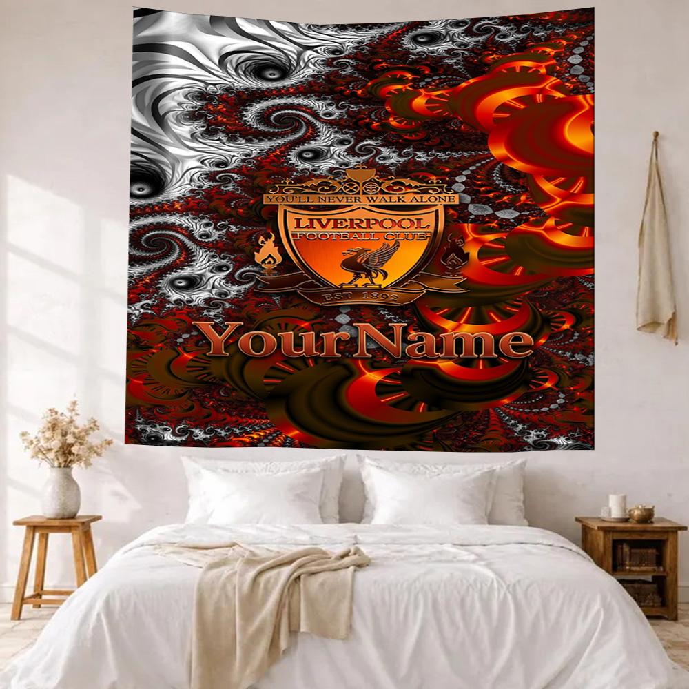 Liverpool Custom Your Name Wall Decor Tapestry Art For Pet Memorial Birthdaywedding Party Backdrop Family Gift