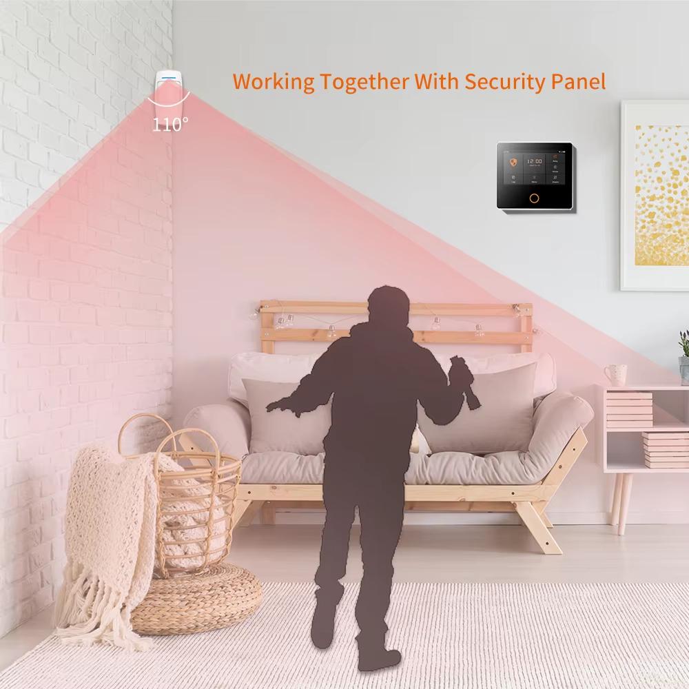 PIR Motion Sensor for Smart Home Human Infrared Detector Compatible with 433MHz Wireless Security Alarm System that Works with