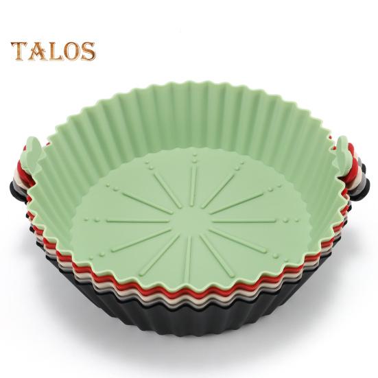 Silicone Bakeware Non Stick Microwave Good Flexibility Practical Round Design Fryer Silicone Bakeware Baking Tools