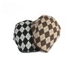 Vintage Argyle Plaid Flat Cap for Men Women British Ivy Cabbie Hat Retro Diamond Checkered Newsboy Cap Adjustable Gatsby Hat